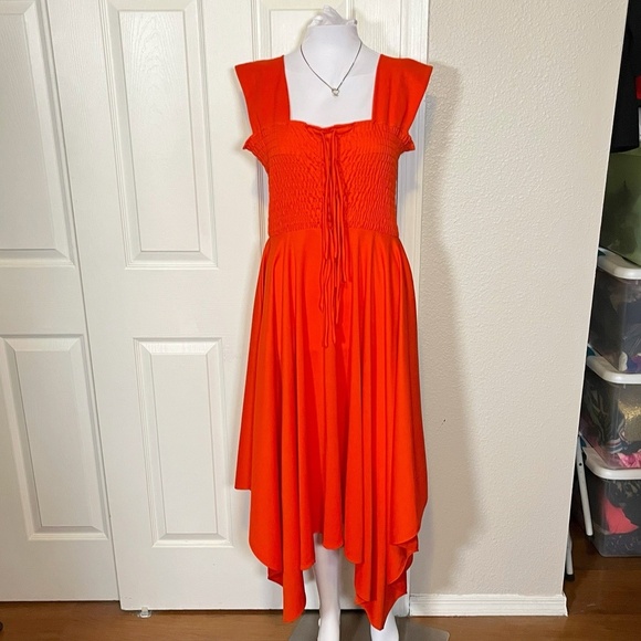PBJ by Jerell Vintage 70s Tie Front Party Prom Dress Sleeveless Sundress sz 7 - Picture 1 of 10
